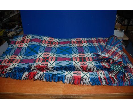 A large double vintage Welsh tapestry Blanket