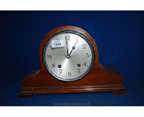 A wooden Garrard Mantle Clock.