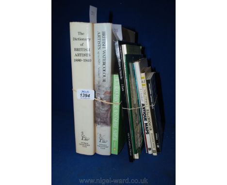 A quantity of antique reference books including Dictionary of British Artists 1880-1940, British Water Colour Artists up to 1