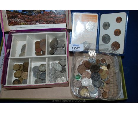 Miscellaneous pre-decimal Coins and a folder of Britain's First decimal Coins