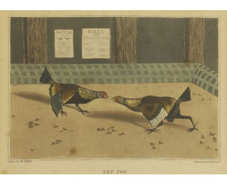 C R Stock after Henry Alken 'Set Too';'Fight';'Throat';'Death'a set of four aquatints with hand colouring13 x 17.5cm (4)