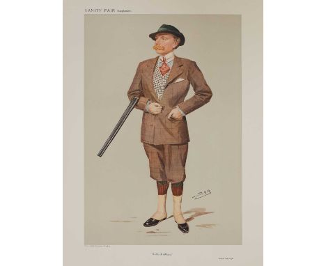 Vanity Fair PrintsShooting with shotguns, 8 prints and one Falconry:Richard John Lloyd, Prince of Rhiwlas ‘Pointers’, 1885 by