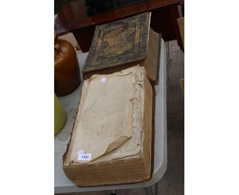 TWO LARGE VINTAGE FAMILY BIBLES 