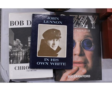 THREE BOB DYLAN, JOHN LENNON AND OZZY OSBOURNE BOOKS 