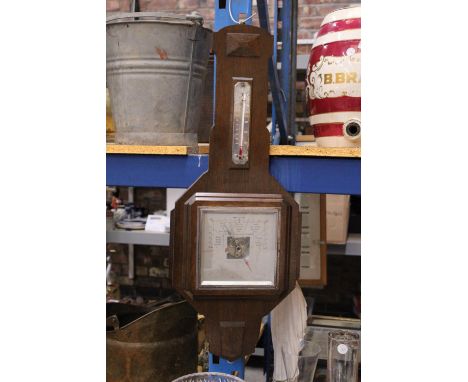 AN ART DECO STYLE BAROMETER 