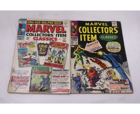 TWO VINTAGE MARVEL COLLECTORS ITEM CLASSICS COMICS 