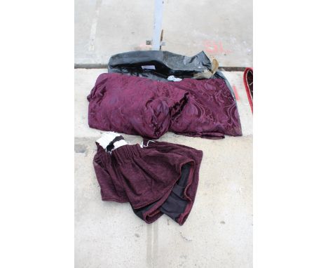 A PAIR OF PURPLE CURTAINS 