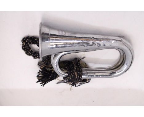 A VINTAGE REGIMENTAL BUGLE BY MATTHEWS AND CO LONDON 