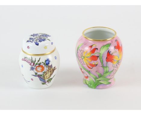 AMANDA ROSE FOR MOORCROFT, Marlborough limited edition design Moorcroft enamel ginger jar, available at Moorcroft Collectors 