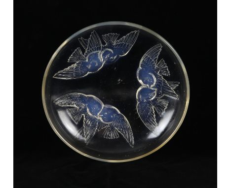 RENE LALIQUE (FRENCH, 1860-1945), Nonnettes, no 398, designed 1928, moulded mark R. Lalique, France, 22cm diameterCondition R