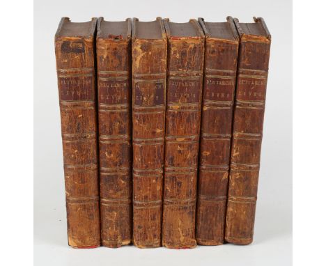 PLUTARCH. Plutarch's Lives…translated from the Greek. London: J. and R. Tonson, 1758. 6 vols., 8vo (203 x 123mm.) Engraved fr