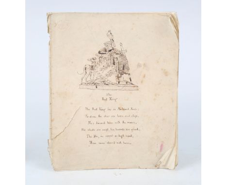 MANUSCRIPT. [A hand-written rhyming sexain poem of 41 stanzas relating the death King William Rufus by William Tyrrel in the 