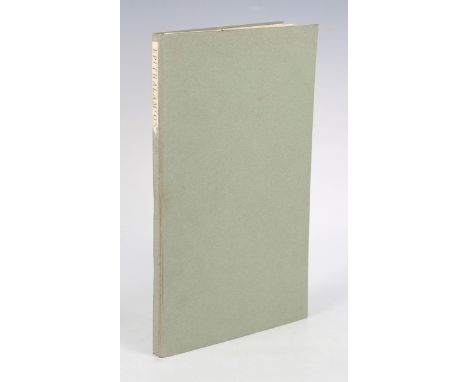PRIVATE PRESS. - Blair HUGHES-STANTON and Ida GRAVES. Epithalamion. Colchester, Higham: The Gemini Press, 1934. Limited editi