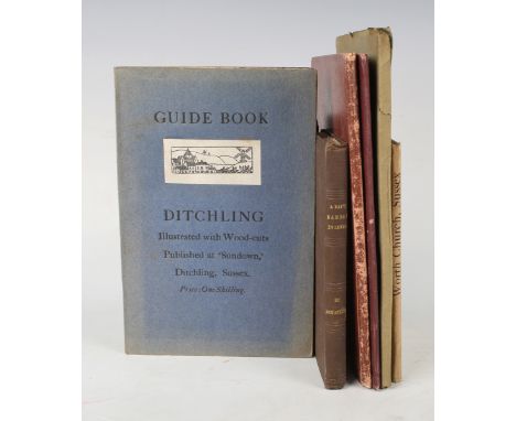 SUSSEX. Guide Book of Ditchling. Sussex: Sun Down, 1926. 4to (220 x 142mm.) 9 wood-cut illustrations, 13pp. advertisements to