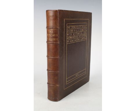 LOWER, Mark Antony. The Churches of Sussex. London: John Russell Smith, 1872. 4to (274 x 210mm.) 83 plates etched by R.H. Nib