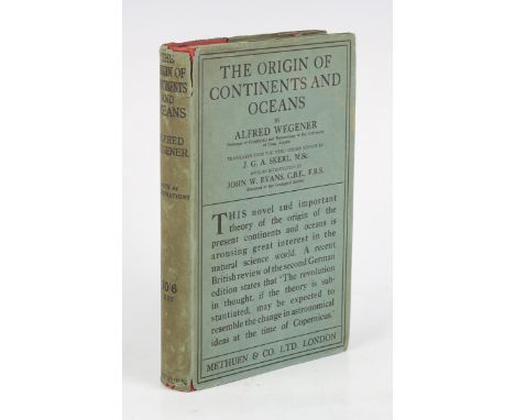WEGENER, Alfred. The Origin of Continents and Oceans... translated from the third German edition by J.G.A. Skerl. London: Met
