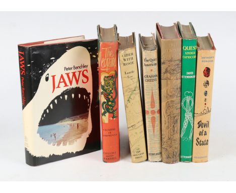 BENCHLEY, Peter. Jaws. London: Andre Deutsch, 1974. First edition, 8vo (197 x 123mm.) (Mild toning, slight spotting to fore-e