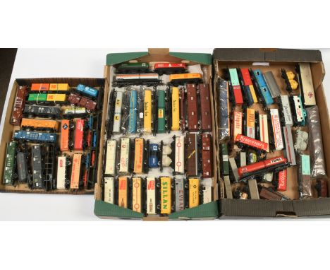 Lima, Jouef &amp; others HO. Group of unboxed wagons. To include Jouef "Kronenbourg" closed van, Lima "Total" bogie tank, Lim