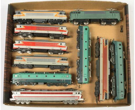 Lima &amp; Jouef HO. Group of SNCF Overhead Electric Loco's. To include Lima CC-21001, Jouef CC7107, plus others, some requir