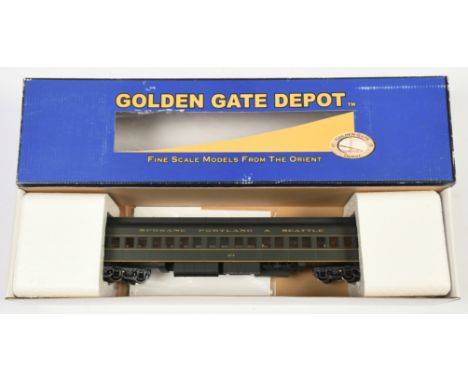 Golden Gate Depot O Gauge Spokane Portland &amp; Seattle 274 Coach 2-Rail. Fitted with interior detail, passenger figures &am