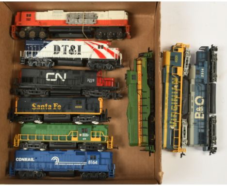 Cox, Mehano, Lima HO. Group of Diesel Loco's. to include Cox "Ontario Northland" 1600, Mehano "Virginian" 4301, Lima "B&amp;O