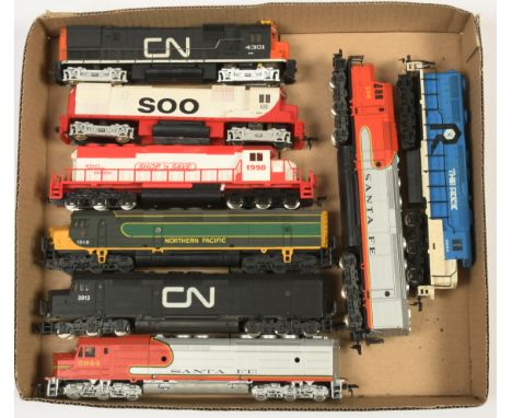 Mehano, Lima, Tyco HO. Group of unboxed Diesel Loco's. To include Mehano "Smart Shopper Express" 1998, Lima "Santa Fe" 106, T