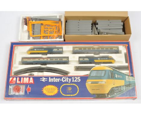 Lima OO Inter-City set, Container Lifter and Hornby Platform sections - Conditions: Trainset Appears Complete in Generally Go