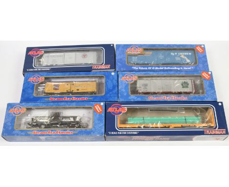 Atlas O Gauge. Group of mixed rolling stock. T include 3002427S Armour Packing Co. Wood Reefer, 3004828-1 8000 Gallon Tank Wa