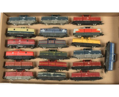 Lima HO. Group of unboxed Centre Cab Diesel Loco's. To include DB V 100 1026, SNCF 040 DE.532, DB 280 004-3, plus others, som