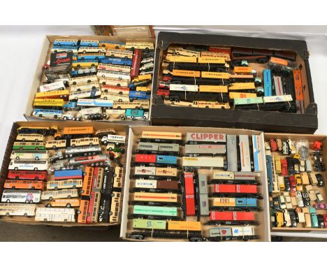 Lima, Herpa, Wiking &amp; others HO. Large group of unboxed vehicles. To include Cars, Commercials &amp; flat trucks with con