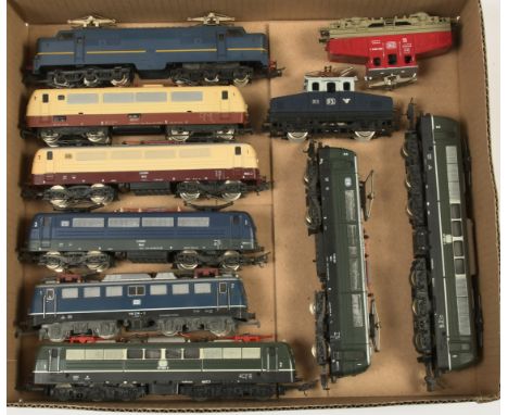 Lima, Jouef &amp; other. Group of HO DB Overhead Electric Loco's. To include Lima Green / White Twin Overhead 151 002-3, lima