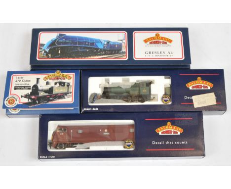 Bachmann Branchline OO Group of Locomotives - 31-052 J72 BR Black '68680', 32-300 2251 Collett Goods '3202' GWR Green, 32-050
