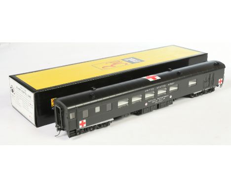 Sunset Models 89394 O Gauge 2-Rail US Army Hospital Car. Appears unused. Conditions: Mint in Excellent box