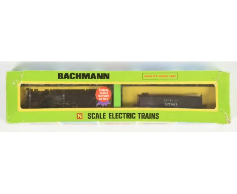Bachmann N Gauge Ref 4786 Northern 4-8-4 Steam Locomotive No. 3780 "Santa Fe". Condition is Excellent Plus to Near Mint in ge