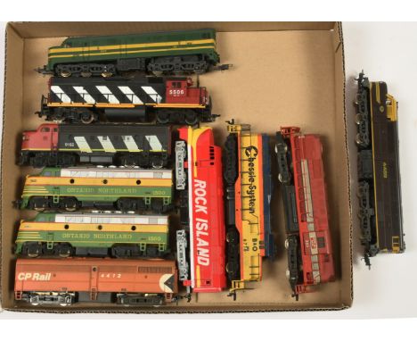 Cox, Tyco, Lima HO. Group of unboxed Diesel Loco's. to include Cox "Ontario Northland" 1500, Tyco "Rock Island" Lima New Sout