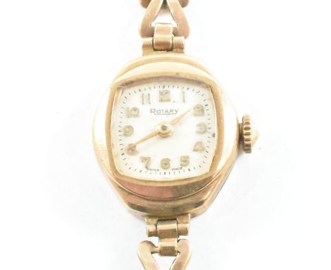 &nbsp;A 1960s hallmarked 9ct gold rotary watch. The watch hallmarked for London. Total weight 11.6g. Face measures approx 13m