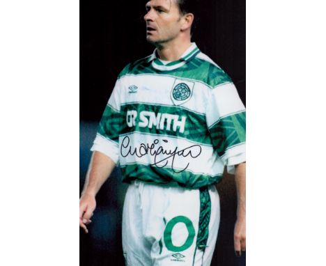 Football Charlie Nicholas signed 16x12 colour photo pictured in action for Celtic. Good condition. All autographs come with a