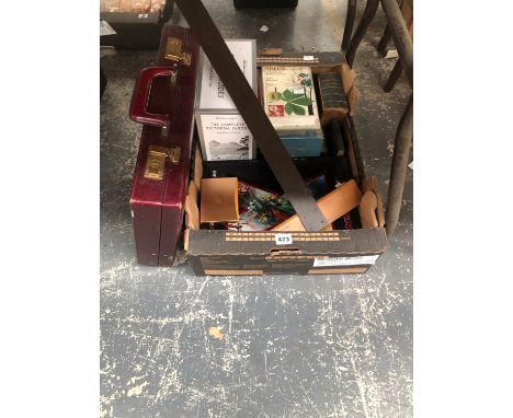 A READERS DIGEST SET OF WAINRIGHT LAKELAND GUIDES, OTHER REFERENCE GUIDES TOGETHER WITH A LEATHER BRIEFCASE