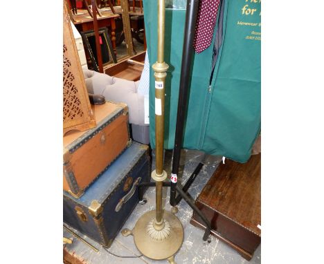 A BRASS STANDARD LAMP