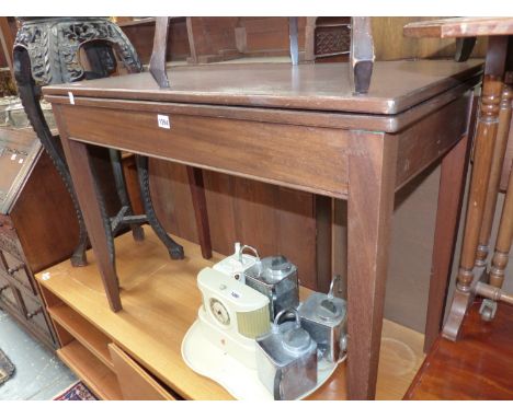 A FOLD OVER CARD TABLE AND AN OCCASIONAL TABLE 