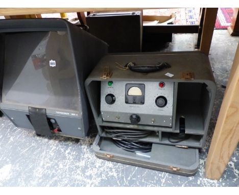 A VINTAGE TECNI-COLOUR FILM VIEWING SCREEN.
