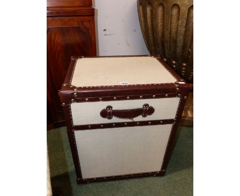 A VINTAGE STYLE CABIN TRUNK. W 52 D 42 H 62