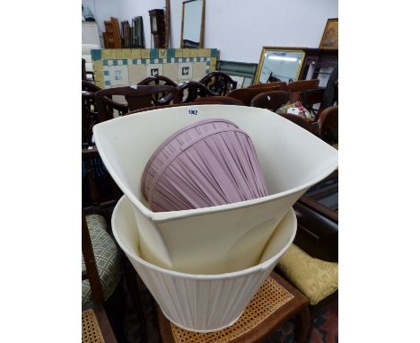 FOUR MODERN LAMP SHADES 