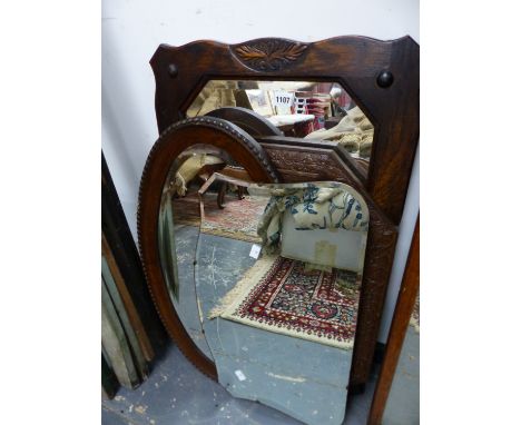 FOUR VINTAGE WALL MIRRORS 