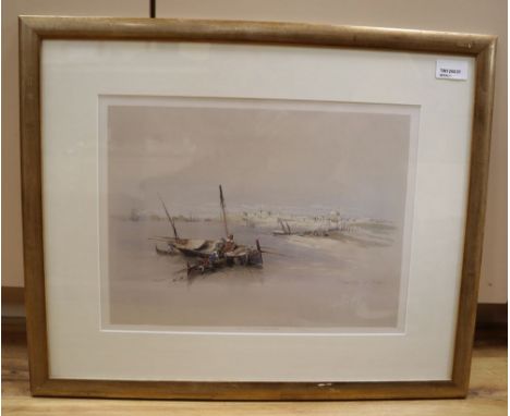 David Roberts RA (1796-1864), 'St Jean D'Acre', signed, inscribed and dated April 25th 1839 in the plate, lithograph with han