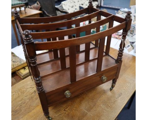 A Regency mahogany Canterbury, width 51cmCONDITION: Of good even mid red tone, would benefit from a light polish.