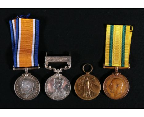 George V Territorial Force war medal 910 PTE C T PATTEN KENT CYC BN (Kent Cyclist batallion), George V India general service 