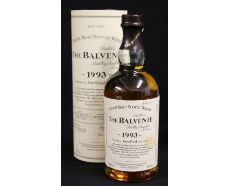 THE BALVENIE 1993 port wood Speyside Single Malt Scotch Whisky 70cl 40% vol. with tube.