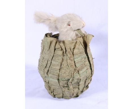 Roullet & Decamps clockwork automaton rabbit in a lettuce, 22cm. CONDITION REPORT: Automaton work, The rabbits ears move and 
