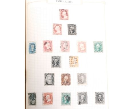 Used World Stamp collection in 3 Sectional Imperial Albums, China, Japan, USA etc